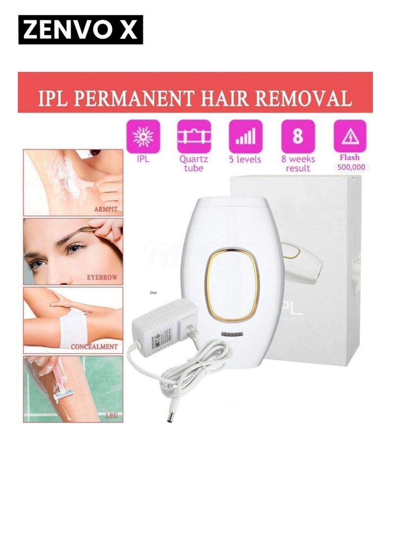 zenvo X Clear Skin Silky DIY Handset Laser Hair Removal Kit – Painless & Long-Lasting IPL Hair Remover for Face & Body - Image 2