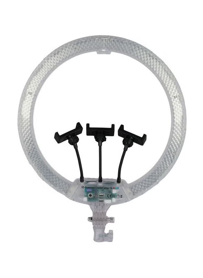 3D-45 RGB Ring Light With 360 Degree Free Rotation Free Adjustment And Eye Protection For Vlogging Reels And Photography - Image 2