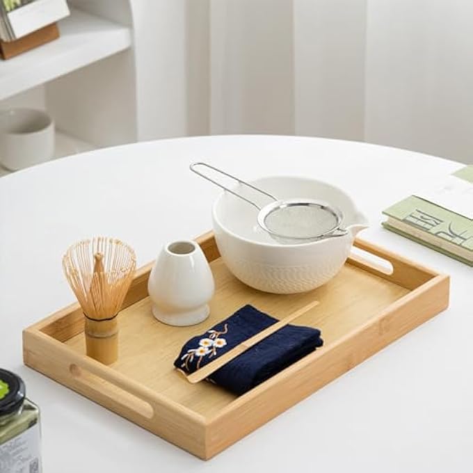 BAOLY Matcha Whisk Set6Pcs Japanese Matcha Whisk And Bowl KitMatcha Bowl With SpoutBamboo Matcha Whisk And ScoopTea Making KitTraditional Matcha Tool Set For Matcha Tea Ceremony White - Image 4