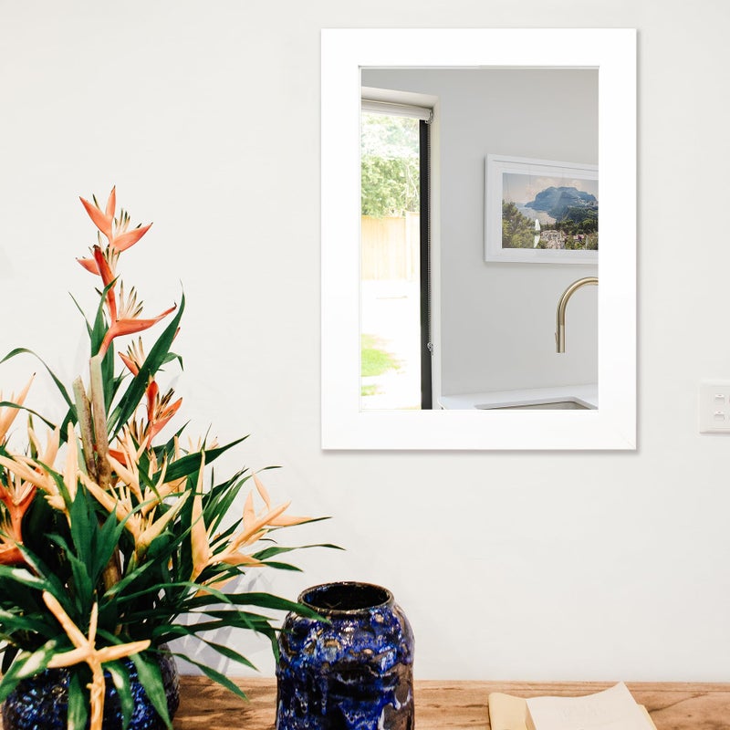 Ruomeng Wall Mirror Rectangle Decorative Mirror 12" x 16" for Entryway, Bedroom, Living Room, White - Image 5
