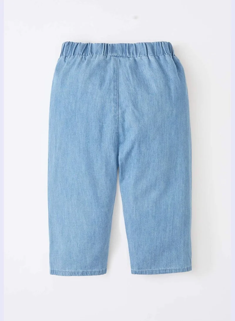 DeFacto Elasticated Waist Wide Leg Jean Trousers