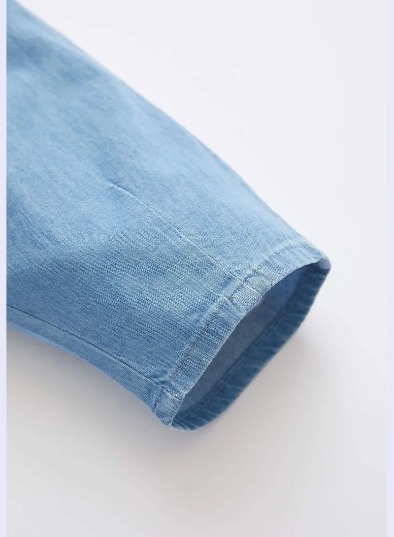 DeFacto Elasticated Waist Wide Leg Jean Trousers