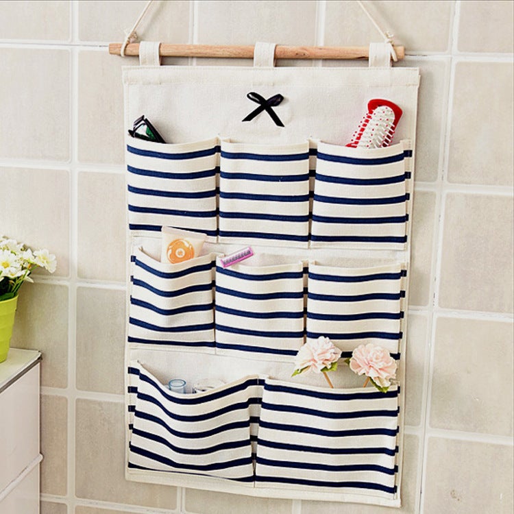 6 Pocket 8 Pocket Fabric Dormitory Wall Hanging Storage Bag Hanging Bag Wall Hanging Door Back Wall Storage Artifact Wall Hanging Bag - Image 2
