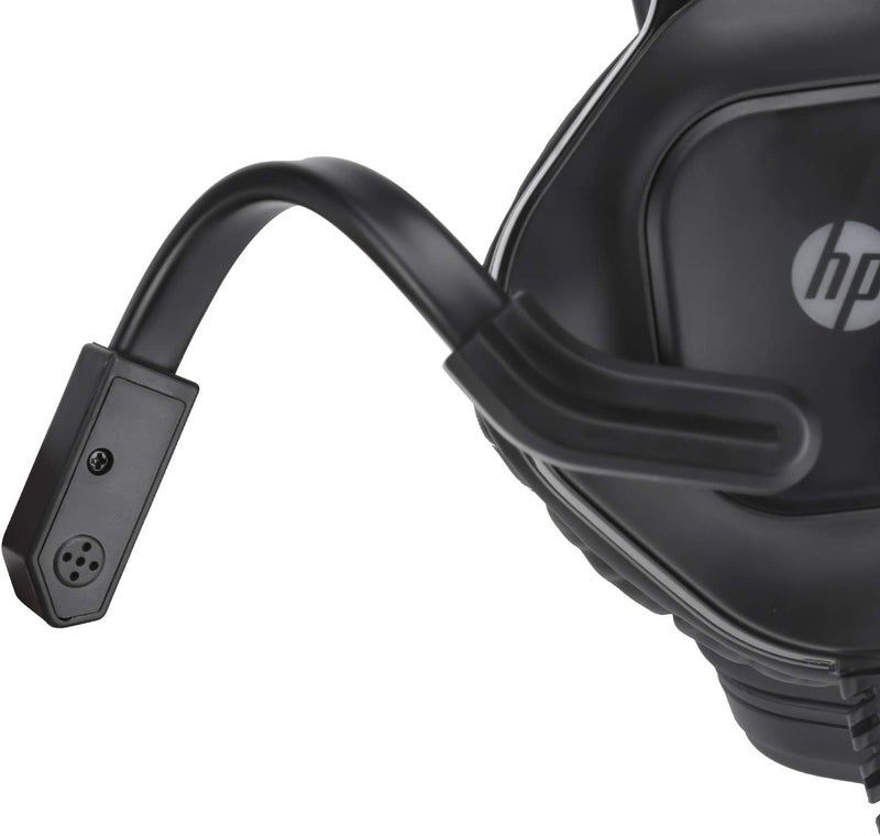 HP Stereo Headphone with LED DHE-8002 - Black, Wired - Image 5