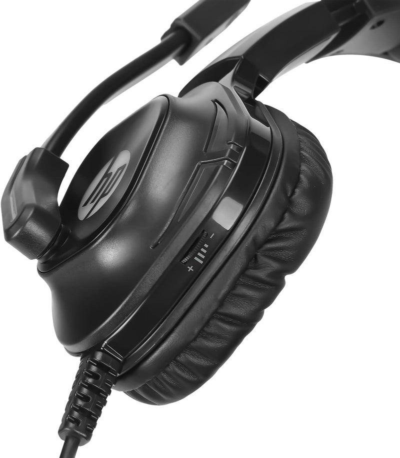 HP Stereo Headphone with LED DHE-8002 - Black, Wired - Image 3