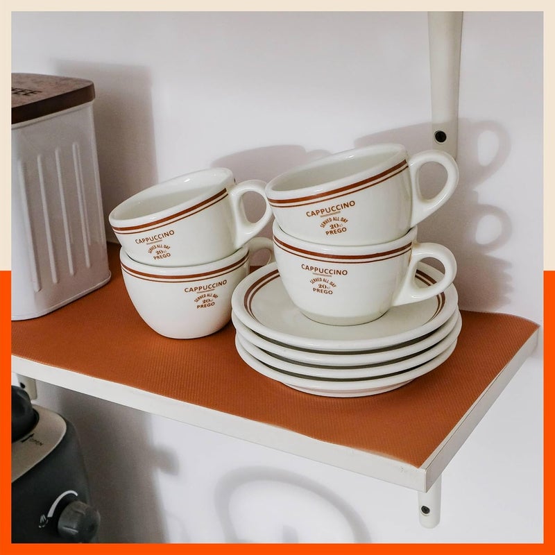 Bathla بطانات الرفوف - (45 سم × 1.5 م لفة) حصائر مطبخ مضادة للانزلاق من EVA بدرجة غذائية - بطانات أدراج مقاومة للماء للمطبخ، الطاولة، الثلاجة - قابلة لإعادة الاستخدام وسهلة القطع (ملمس ماسي، رمادي فاتح) - Image 5