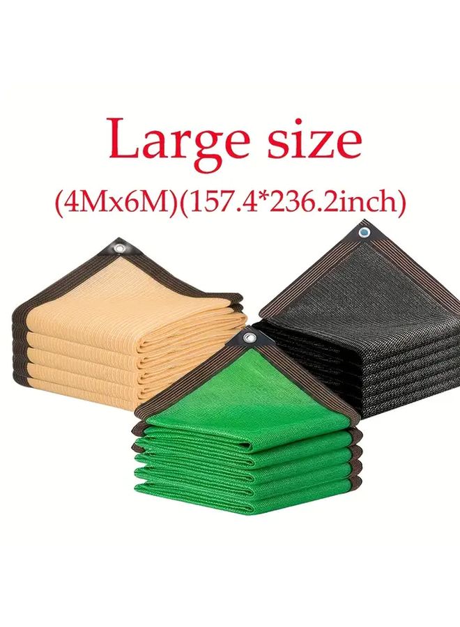 قماش الظل الأسود والأصفر والأخضر 6x4 متر مظلة حديقة شبكة حماية من الشمس في الهواء الطلق - Image 2