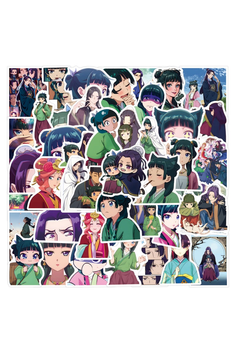 60Pcs 60Pcs Cute Maomao Apothecary Diaries Stickers Anime Waterproof Graffiti Phone Case Skateboard