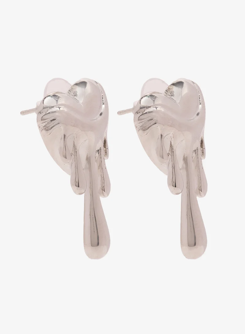 جينجر أقراط ذهبية سميكة على شكل قلب عبوة من قطعتين