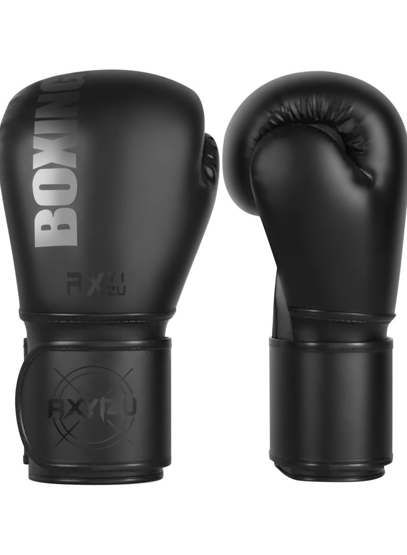 Boxing Gloves, Men & Women Kickboxing Gloves, Punch Bag Training Mitts for Muay Thai, Sparring, Kickboxing, Fighting, Martial Arts, Workout Gloves 12oz - Image 1