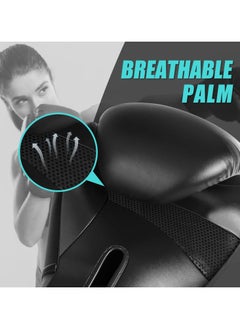 ماركة غير محددة Boxing Gloves, Men & Women Kickboxing Gloves, Punch Bag Training Mitts for Muay Thai, Sparring, Kickboxing, Fighting, Martial Arts, Workout Gloves 12oz  - Image 3