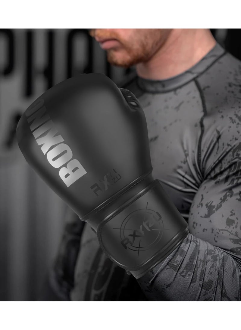 Boxing Gloves, Men & Women Kickboxing Gloves, Punch Bag Training Mitts for Muay Thai, Sparring, Kickboxing, Fighting, Martial Arts, Workout Gloves 12oz - Image 5