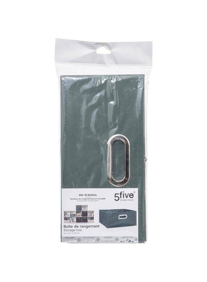 Five Simply Smart Polypropylene and Metal Foldable Storage Box Khaki Green 31 x 15cm 138886K - Image 4