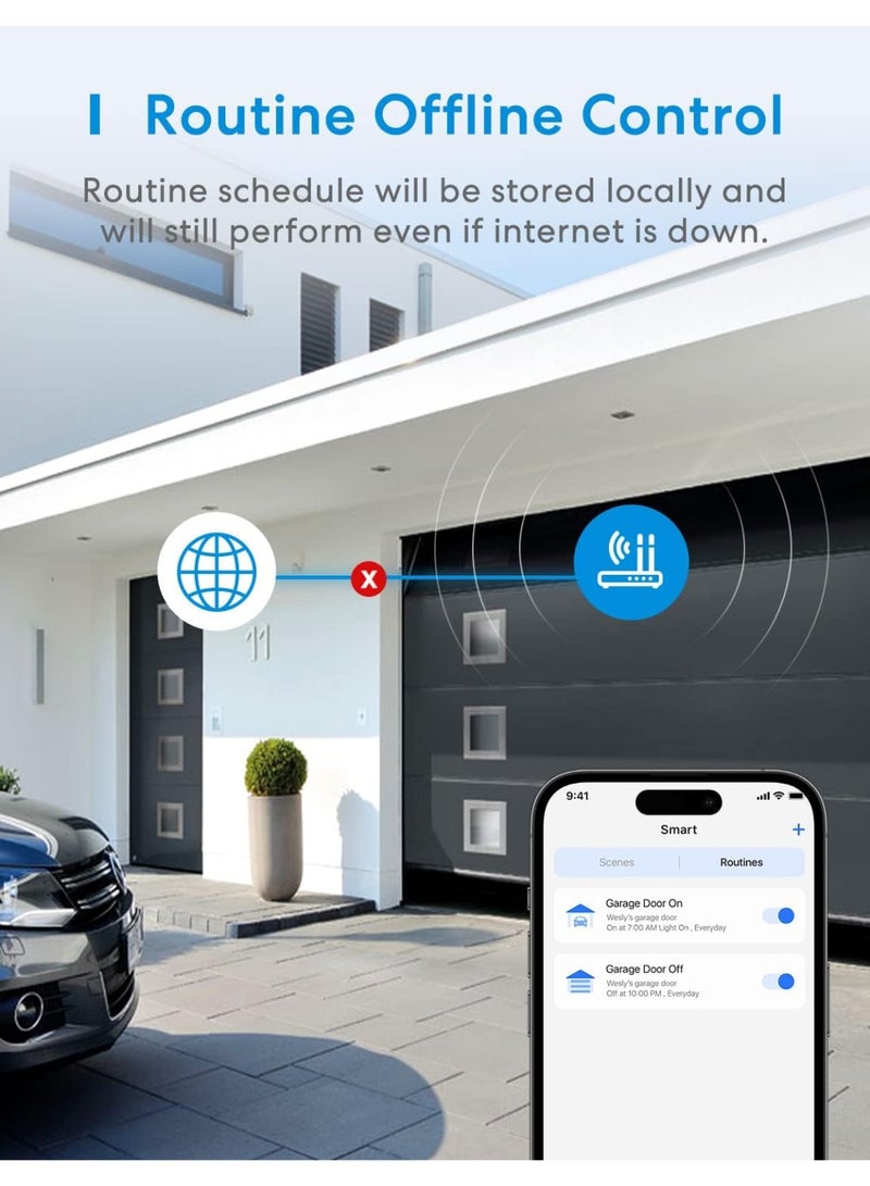 meross Smart WiFi Garage Door Opener Remote, App Control, Works with Alexa, Google Assistant and SmartThings, No Hub Neededï¼ˆNon HomeKit Versionsï¼‰ - Image 3