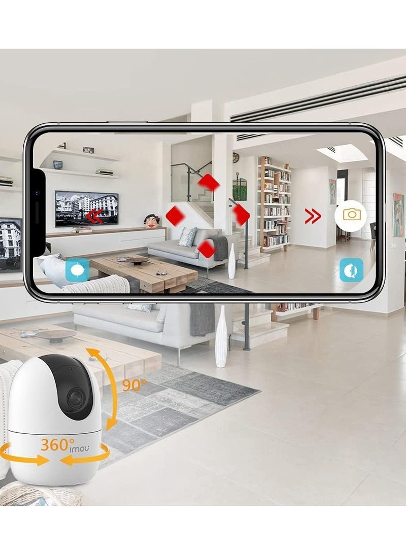 IMOU Ranger 2 360 Degree Security Camera Up To 256GB SD Card Support WiFi & Ethernet 1080P FHD Privacy Mode Alexa Google Assistant Human Detection 2-Way Audio Night Vision (3MP/2K)