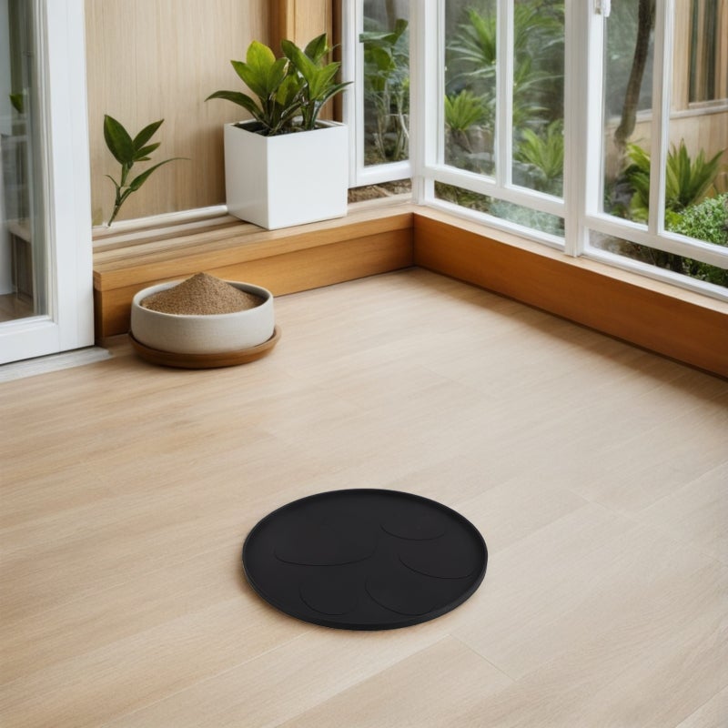 2pcs Pet Feeding Mat With Raised Edges Heavier And Thicker Placemats For Cat Dog Water Bowl Dogs Cats Food Mats For Messy Drinkers - Image 2