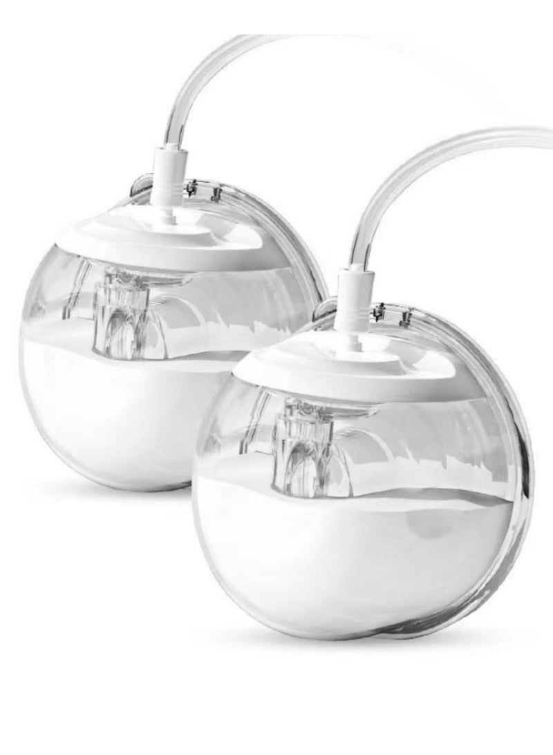 2 Pack 24mm Wearable Milk Collection Cups Hands-Free Milk Collector for Most Electric Breast Pumps Easy to Clean Zomee Spectra Medela Accessories Replacement for Breastfeeding Moms - Image 1