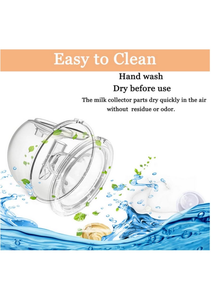 2 Pack 24mm Wearable Milk Collection Cups Hands-Free Milk Collector for Most Electric Breast Pumps Easy to Clean Zomee Spectra Medela Accessories Replacement for Breastfeeding Moms - Image 2