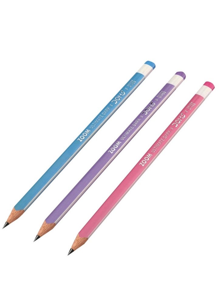 DOMS - 12-Piece Zoom Graphite Pencils With 1 Sharpener And Eraser - Image 1