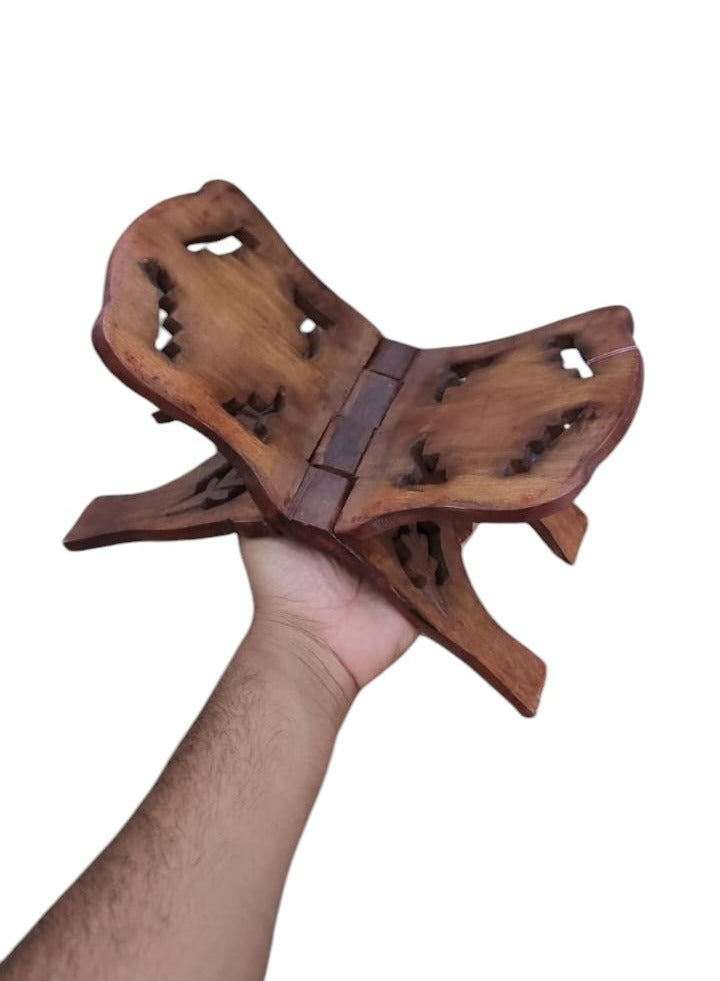 Pakistani Handmade Wooden Foldable Quran Holder Stand - Image 1