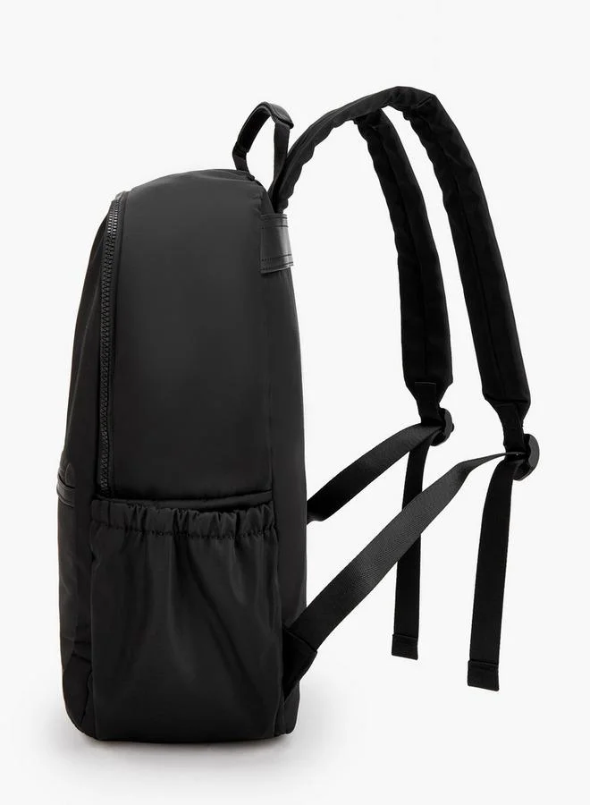 Lee Cooper  Logo Print School Backpack With Padded Shoulder Straps  | Best Price UAE