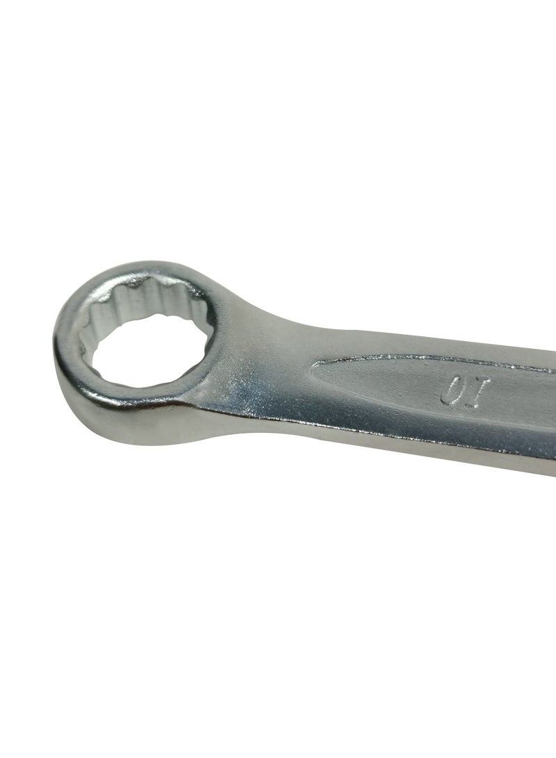 Total Industrial Double-Sided Combination Spanner, Size 10, Chrome Vanadium, Ring And Open End, 1 Piece - THT20112 - Image 3