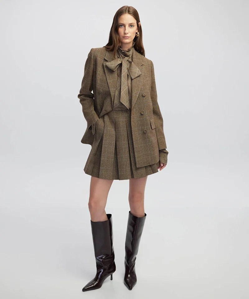 ابيكول Plaid Skirt