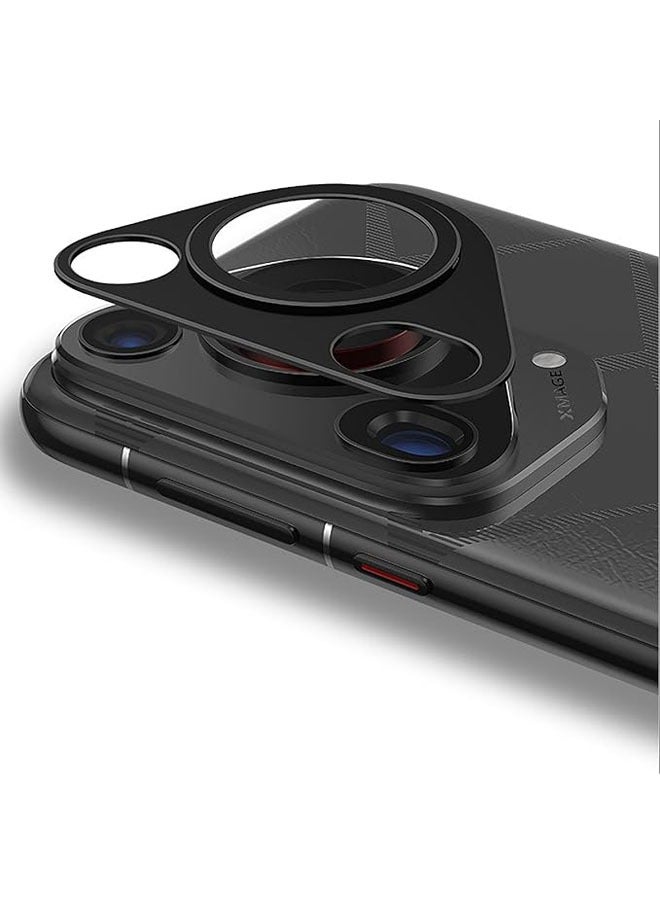 general [2 pcs] camera protection Huawei Pura 70 Ultra, camera shape aluminum frame matte ring buckle metal lens sticker - Image 1