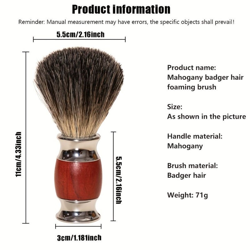 Badger Hair Shaving Brush Set With Stand And Foam Bowl For Men - Image 5