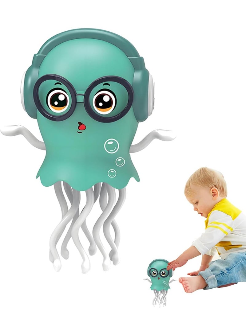 Dancing Jellyfish Toy,Smart Tentacle Explorer,Crawling Dancing Automatic Obstacle Sensor Toys,Electric Crawling Octopus with LED Lights & Music - Image 1