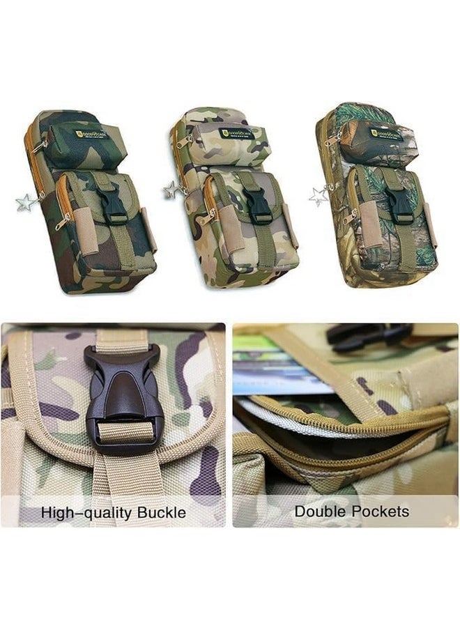 Sky Tech Sky Tech® Camouflage Pencil Case 5 Layer 3 Compartments Large Capacity Cute Zip Closure Aesthetic Design Stationery Holder Organizer Bag Multifunctional Pouch for School (Pack of 1)(Multi Color)  - Image 3