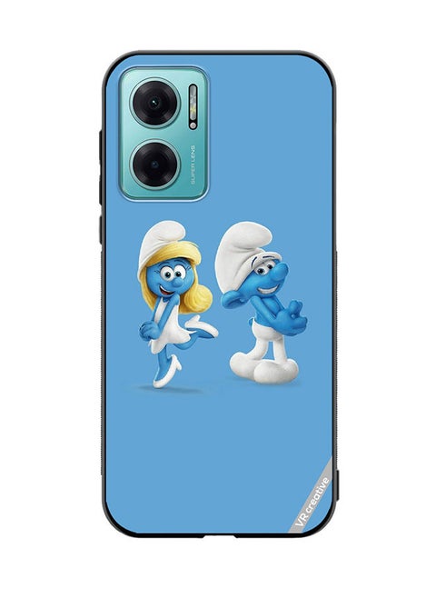 Protective Case Cover For Xiaomi Redmi Note 11E The Smurfs Design Multicolour