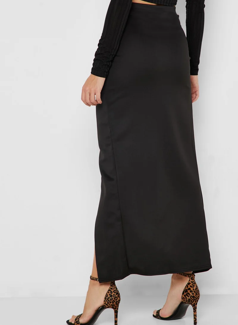 Missguided Front Split Maxi Skirt