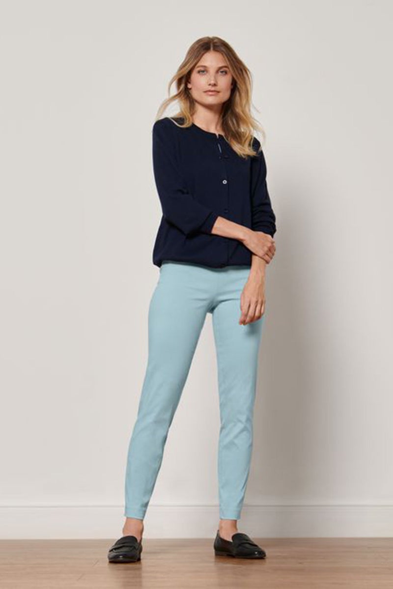 Tchibo Women Skinny Leg Plain Pants, Light Blue - Image 1
