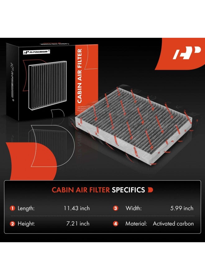 A-Premium A-Premium 2-PC Cabin Air Filter with Activated Carbon Compatible with BMW 530i, 530i xDrive, X5, X6, X7, 530e, 540i, 540i xDrive, 740i, 750i, 750Li xDrive, 840i, Alpina B7, M5, M550i xDrive, M8  - Image 1