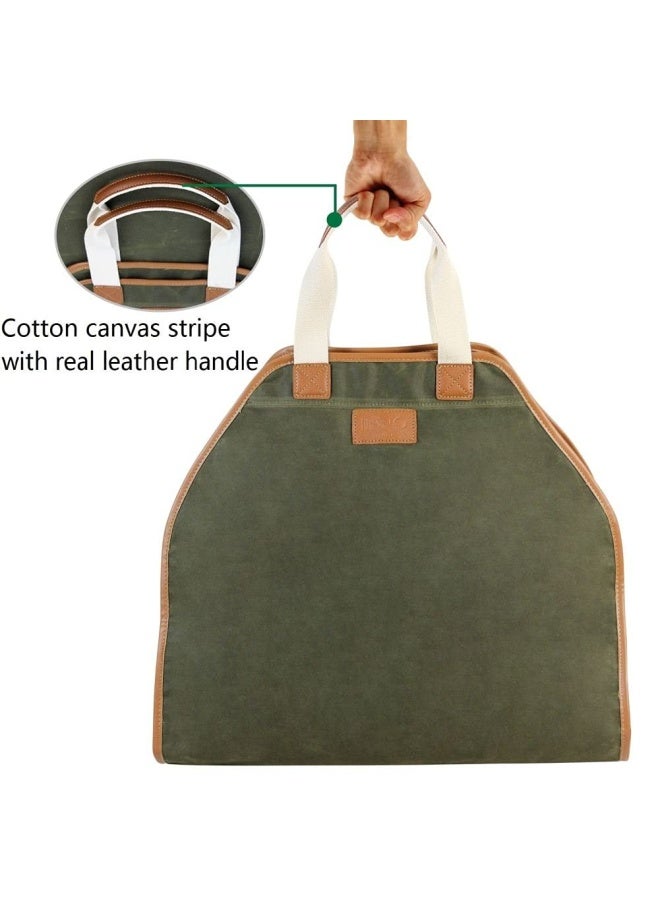 INNO STAGE Firewood Carrier  Waxed Canvas Wood Carrier for Firewood Heavy Duty Log Carrier Bag As Wood Stove Accessories - Image 5