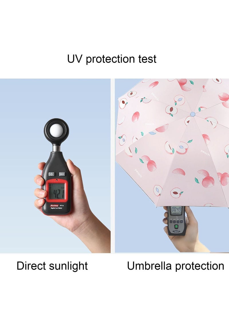 Y&D - Fruits Series Automatic Folding Umbrellas, Rain & Sun, Windproof, Compact, Lightweight Portable Travel UV Sun Umbrella Compact Auto Open for Women Men - Image 1