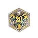 Cusdie Large D20 DND Dice 55mm with Sharp Edges DD 20 Sided Dice Handmade Giant D20 for RPG Table GamesBlack Quicksand - Image 2