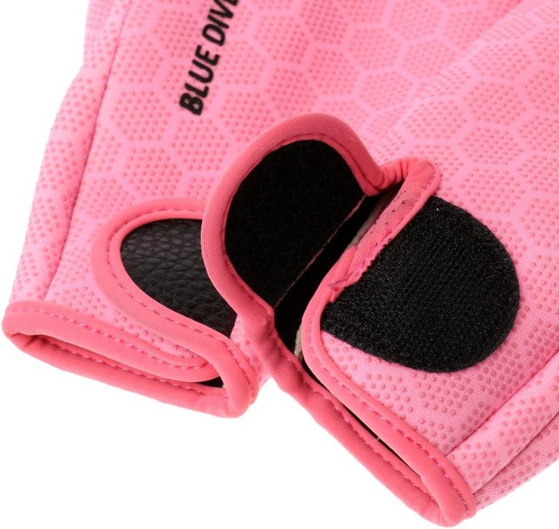 klarako 1 Pair 1.5mm Neoprene Anti slip Comfortable Wetsuits Five Finger Gloves for Scuba Diving Surfing Winter Swimming Black/Pink - Image 5