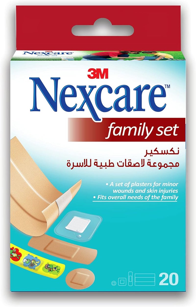 Nexcare مجموعة لاصقات نيكسيكير للعائلة - 20 قطعة - Image 1