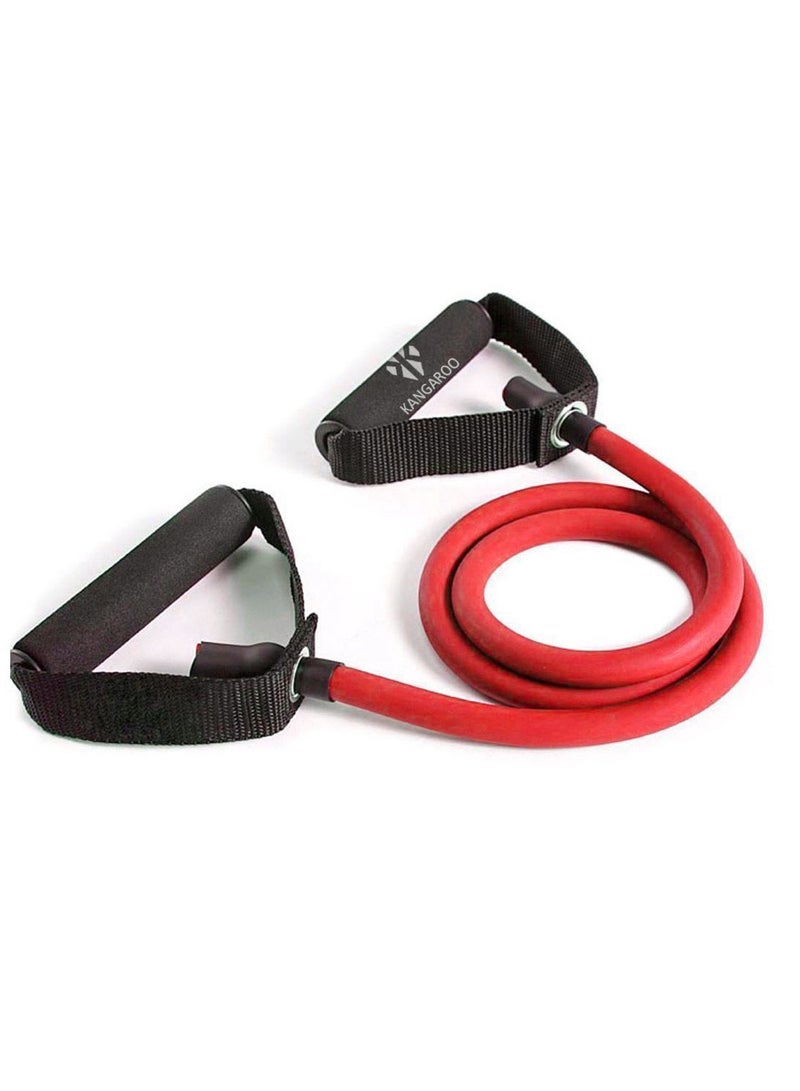 KANGAROO Elastic resistance bands with handles, yoga pull rope fitness exercise band tube for home workouts strength training - Image 1