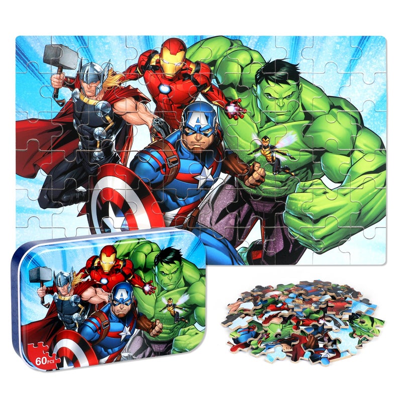 LELEMON Puzzles for Kids Ages 46 60 Piece Puzzles for Kids Ages 48Children Jigsaw Puzzles in a Metal BoxEducational Learning Puzzle Toys for Girls and Boys - Image 3