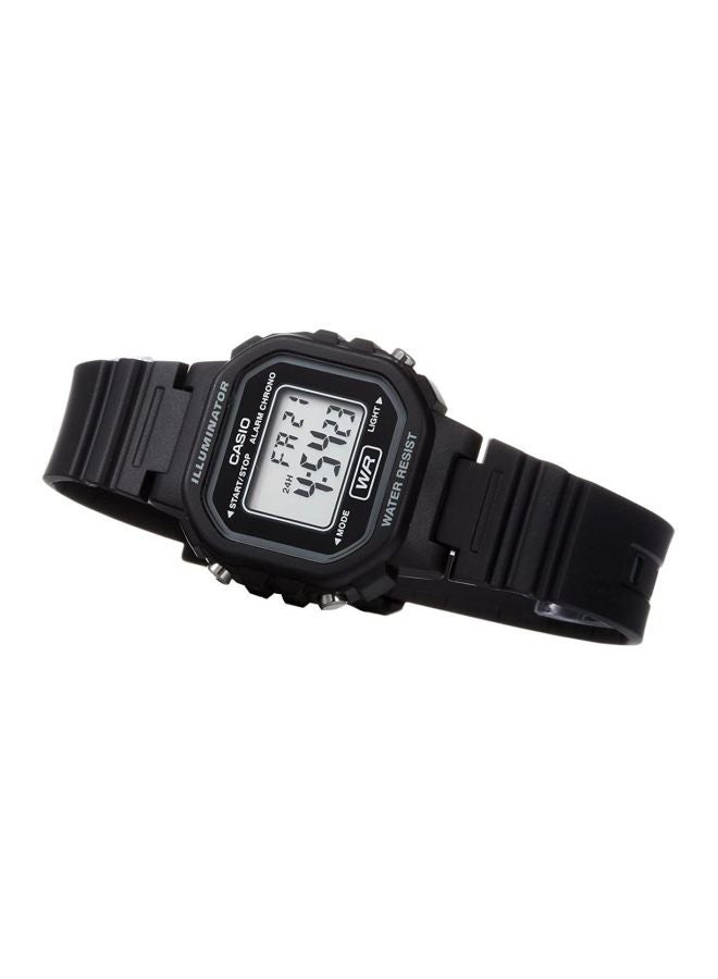 CASIO Women Youth Water Resistant Resin Digital Watch LA-20WH-1CDF - 35 mm - Black - Image 4