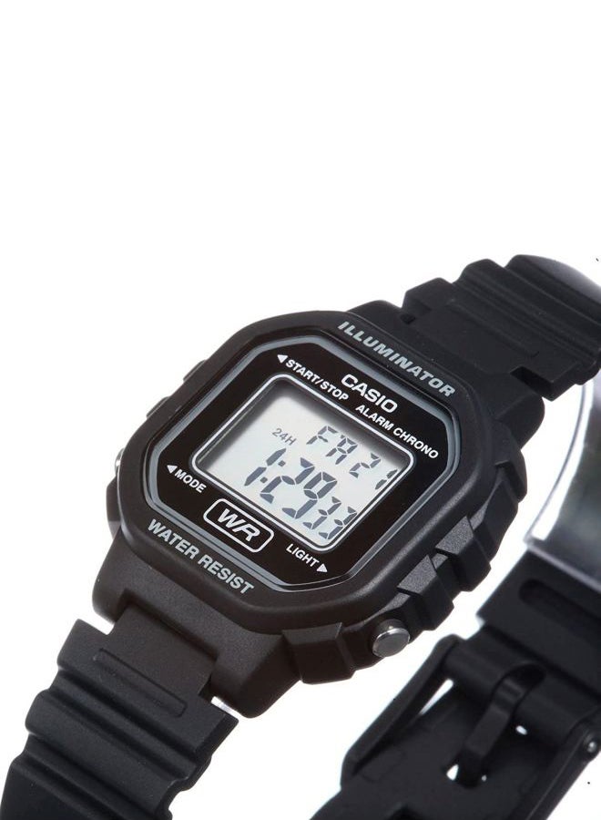CASIO Women Youth Water Resistant Resin Digital Watch LA-20WH-1CDF - 35 mm - Black - Image 3