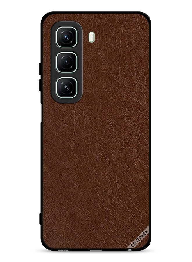 Infinix Hot 50 5G Protective Case Cover Leather Pattern