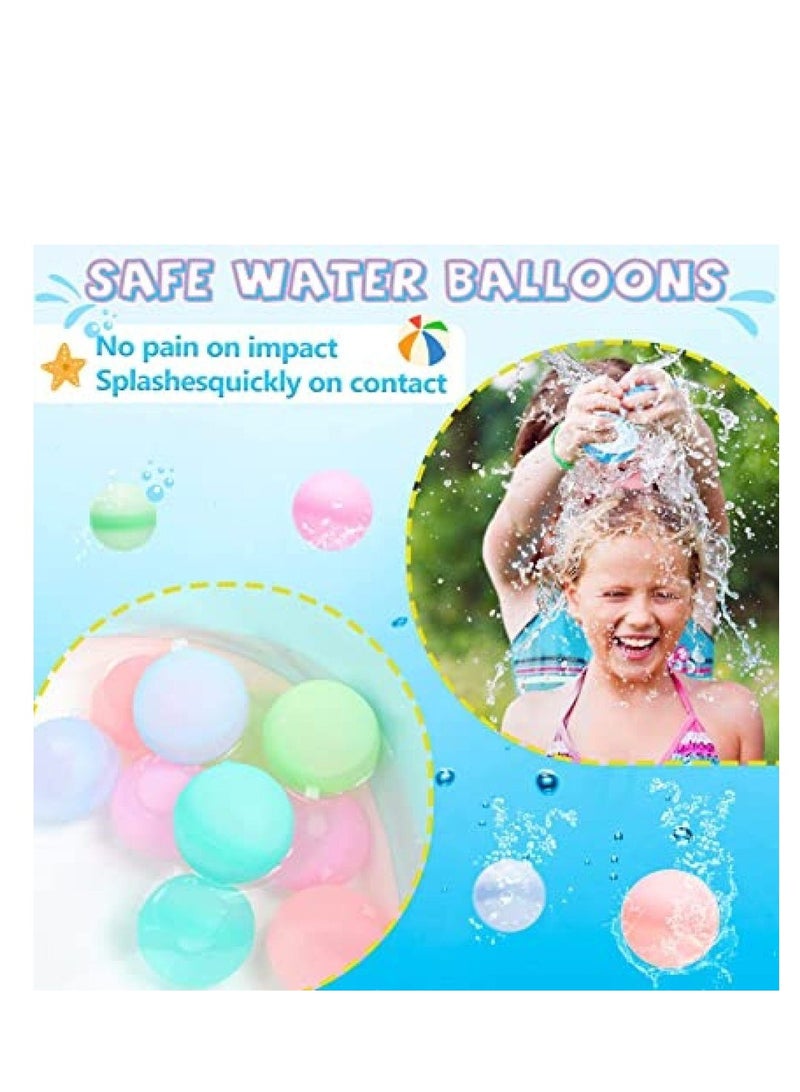 6 Pcs Silicone Reusable Water Balloons Balls