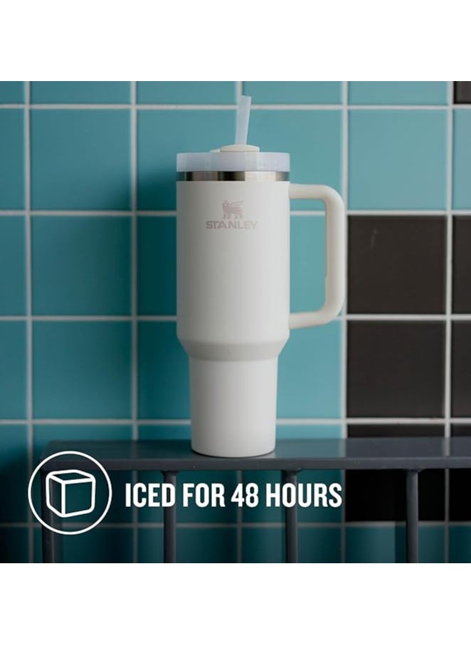 Stanley Stanley Quencher H2.0 FlowState Tumbler 1.2L - Cold for 11 Hours - Iced for 48 Hours - Cup with Straw, Handle and Lid - Dishwasher Safe - Travel Mug for Cold or Hot Drinks - Cream Tonal  - Image 5