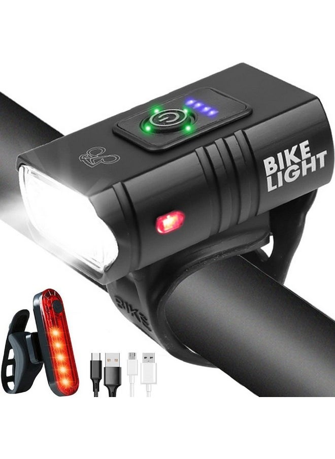 Victoper - Bike Light High Lumens Super Bright Bicycle Light 6+4 Modes Usb Rechargeable Bike Headlight & Tail Light Set Waterproof Safety Bike Front & Rear Light For Road Mountain Night Riding - Image 1