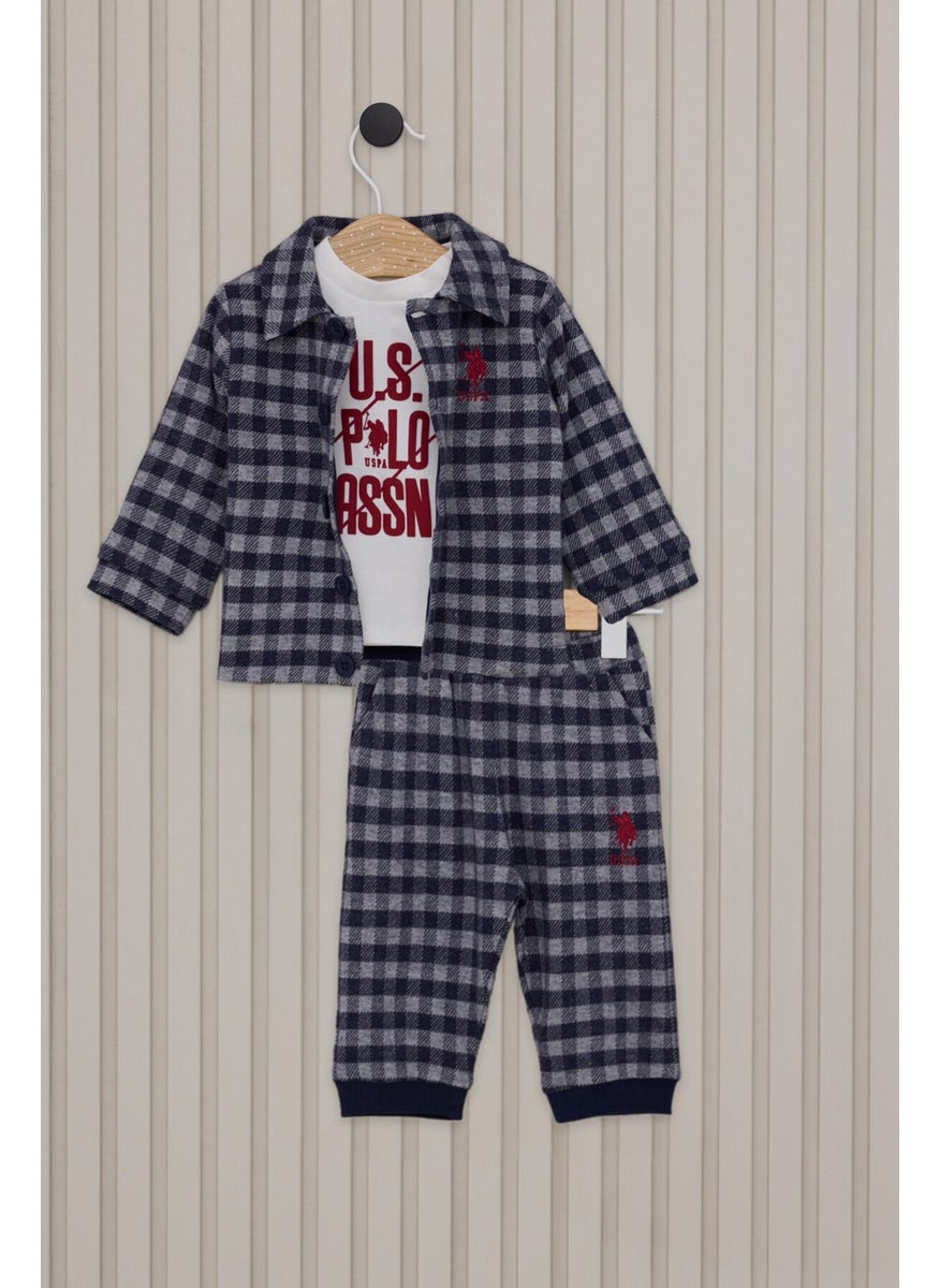 U.S. Polo Assn. - Us Polo Baby Boy 3-Piece Set USB2157 Navy Blue - Image 1