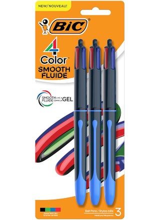 4 Color Smooth Retractable Ballpoint Pens Medium Point 1.0Mm 3 Count Pack Colored Pens With Long Lasting Ink - pzsku/Z3EA08BB1216CB7DDA245Z/45/1743946708/4b468ae6-d038-46cf-987d-0b429b599405